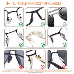 Compatible with plastic and metal eyeglass frames