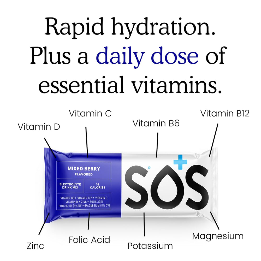 Athlete using SOS Hydration during training