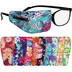 Sosation 10-pack eye patches for adults with assorted flower patterns