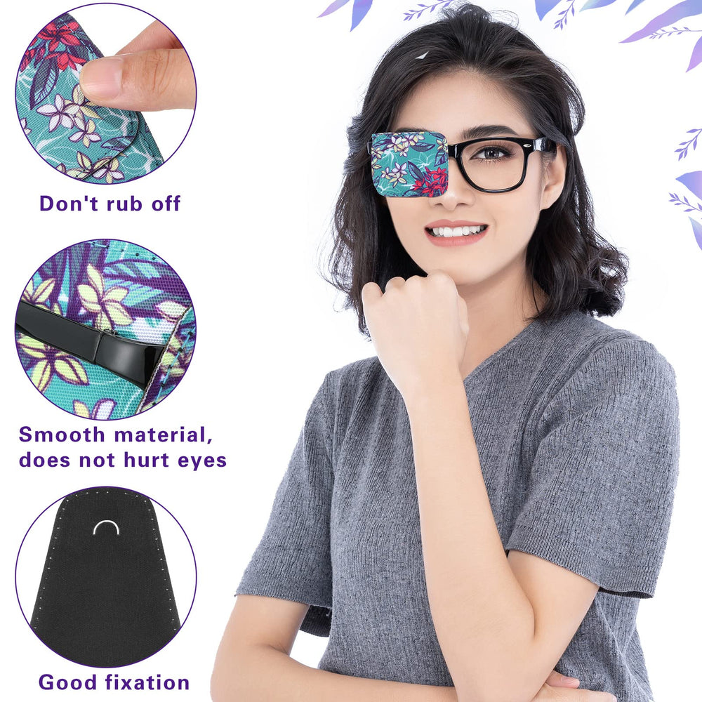 Eye patches suitable for left or right eye and glasses