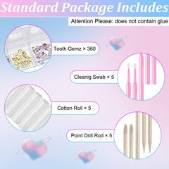 Assorted crystal styles and sizes in Sosation kit