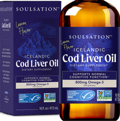 SOULSATION Icelandic Cod Liver Oil Lemon 16oz bottle