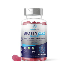 Biotin 5000 mcg complex gummies for hair, beard, skin and nails for men