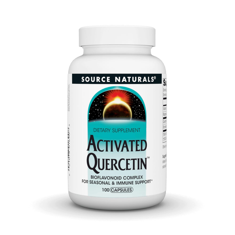 Bottle of Source Naturals Activated Quercetin with Bioflavonoid Complex, 100 capsules
