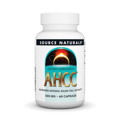 Source Naturals AHCC 500mg bottle with 60 capsules