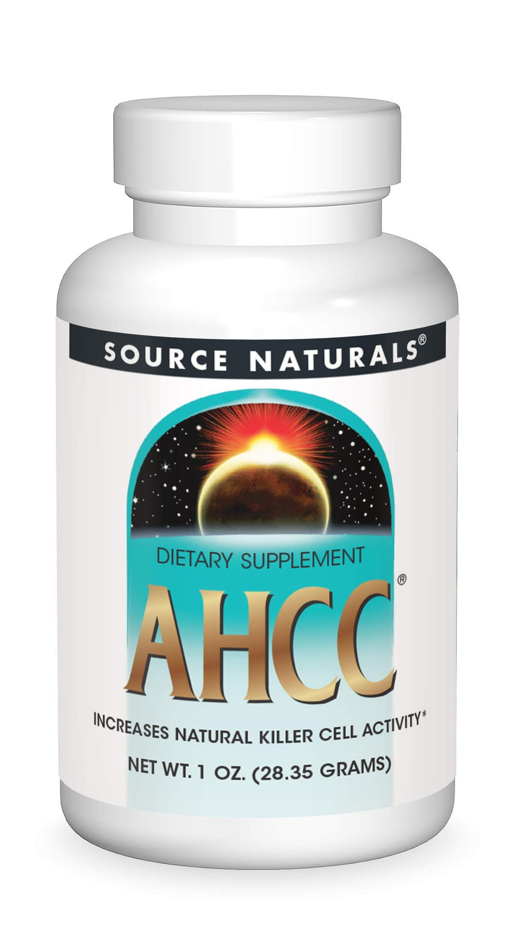 Source Naturals AHCC powder 1 oz front view