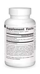 Close-up of AHCC powder label