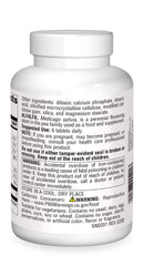 Close-up of alfalfa leaves used in the supplement