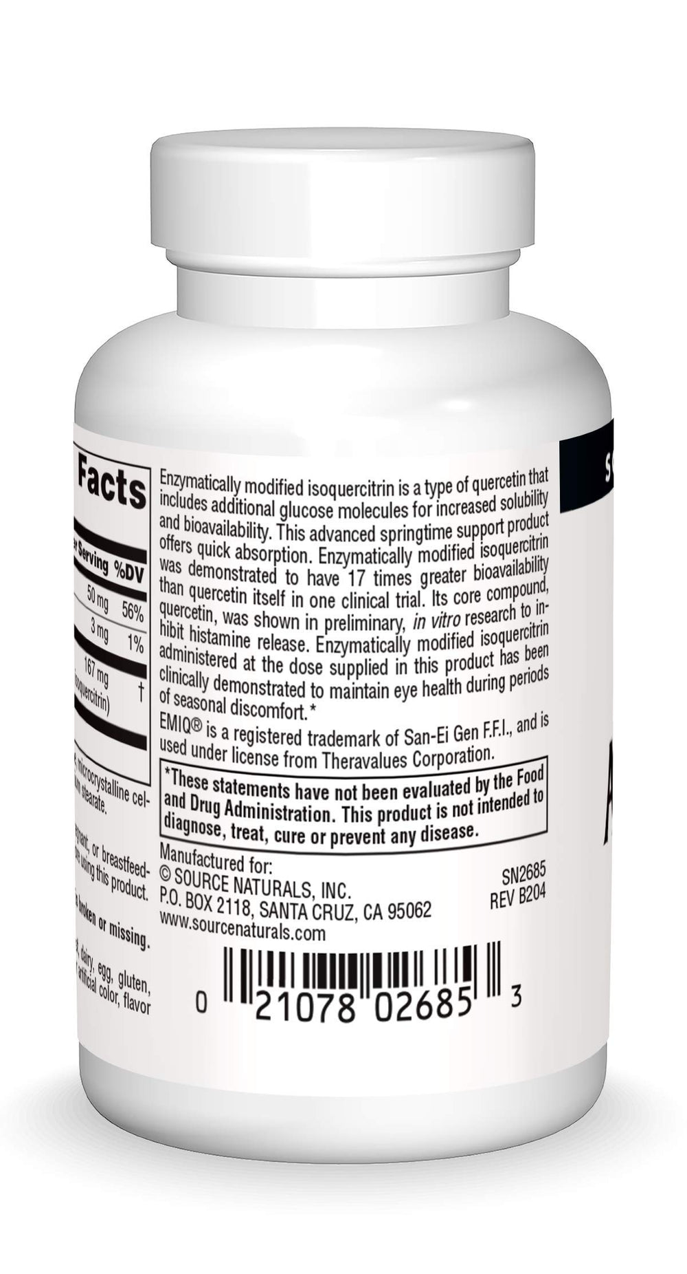 Close-up of AllerStrength bottle and label