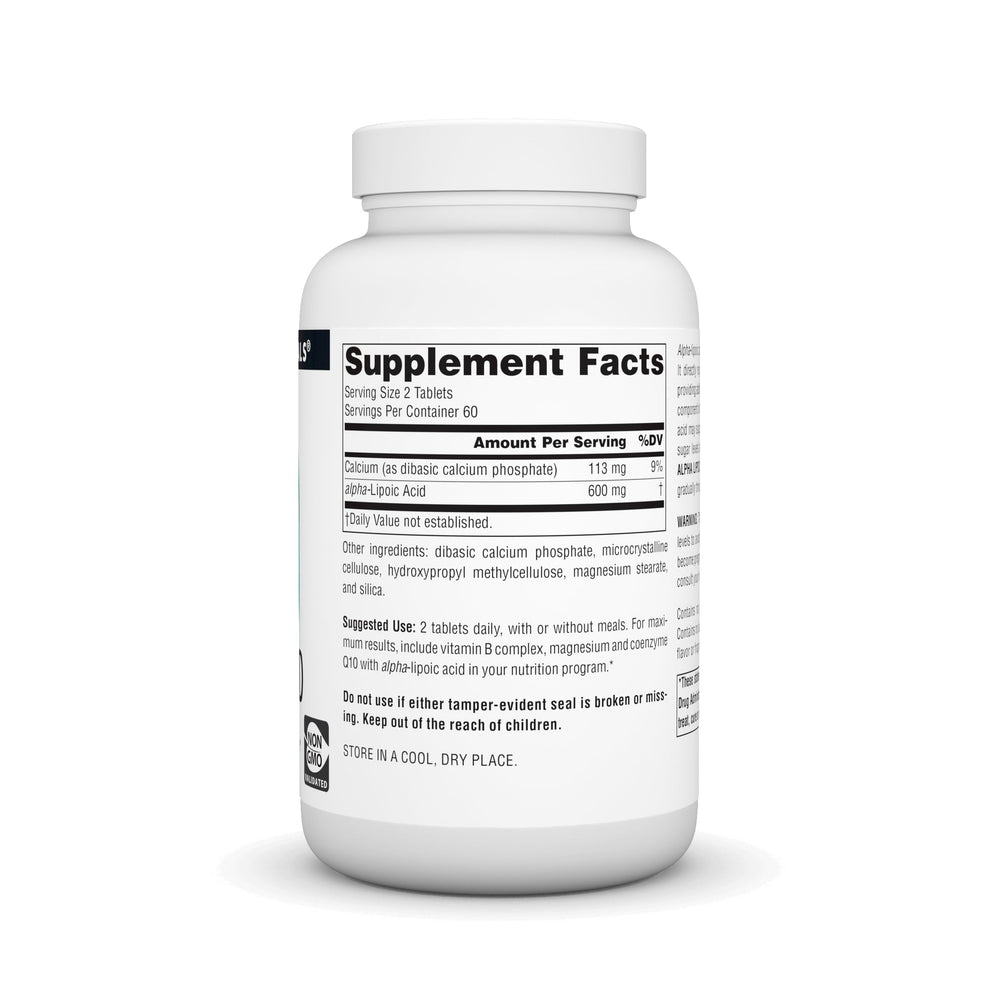 Close-up of time-release alpha-lipoic acid tablets