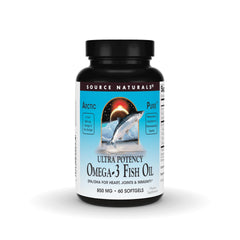 Bottle of Source Naturals ArcticPure Omega-3 850 mg, 60 softgels