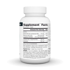 Close-up of the Source Naturals L-Arginine L-Citrulline Complex 1000mg bottle label