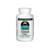 Front view of Source Naturals L-Arginine L-Citrulline Complex bottle