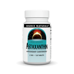 Bottle of Source Naturals Astaxanthin 2mg, 120 tablets