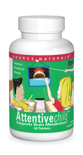 Bottle of Source Naturals Attentive Child supplements