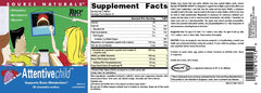 Nutrition facts panel on Attentive Child Chewable Wafers