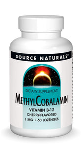 Source Naturals B-12 methylcobalamin bottle label