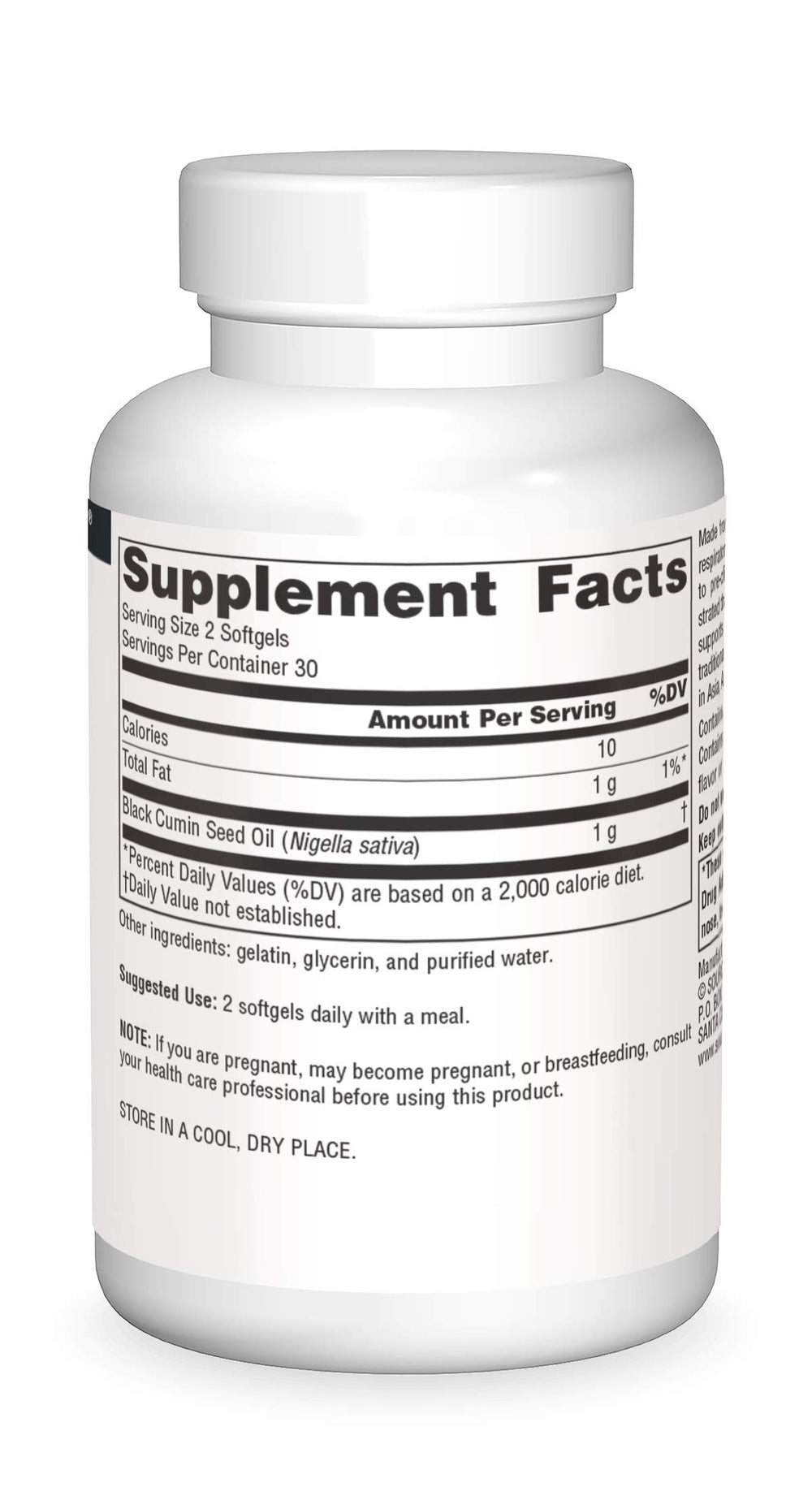 Black cumin seeds (Nigella sativa) in view