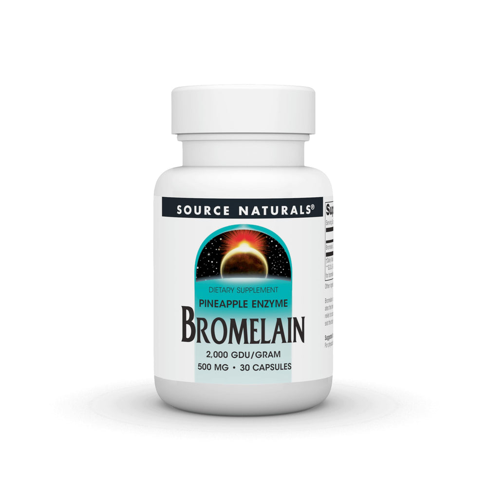 Source Naturals Bromelain 2000 GDU/g Pineapple Enzyme 30 Capsules bottle