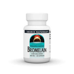 Source Naturals Bromelain 2000 GDU/g Pineapple Enzyme 30 Capsules bottle