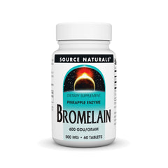 Bottle of Source Naturals Bromelain 500 mg proteolytic enzyme supplement