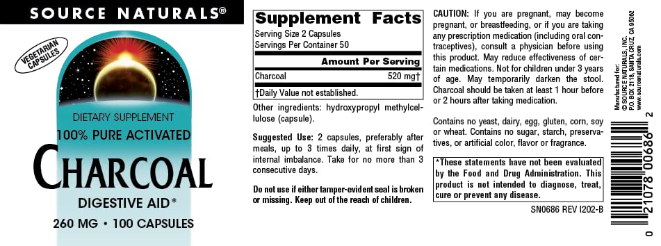 Manufacturing information and GMP seal on bottle