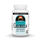 Bottle of Source Naturals Chlorella 500 mg Green Superfood - front view