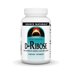 Bottle of Source Naturals D-Ribose 90 tablets