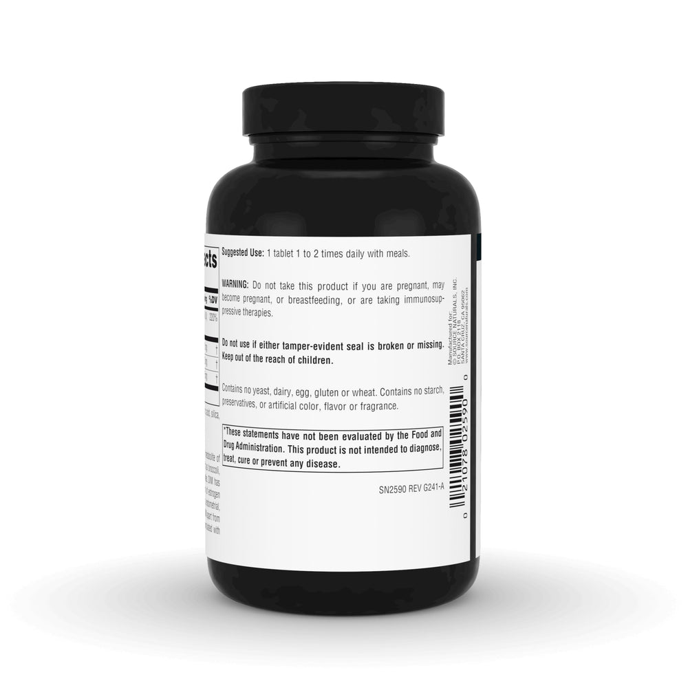 Label and packaging for Source Naturals DIM 120 tablets