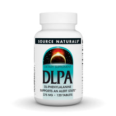 Source Naturals DLPA 375 mg bottle with 120 tablets