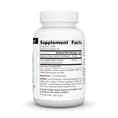 Close-up of EGCG ingredients and antioxidant information on label
