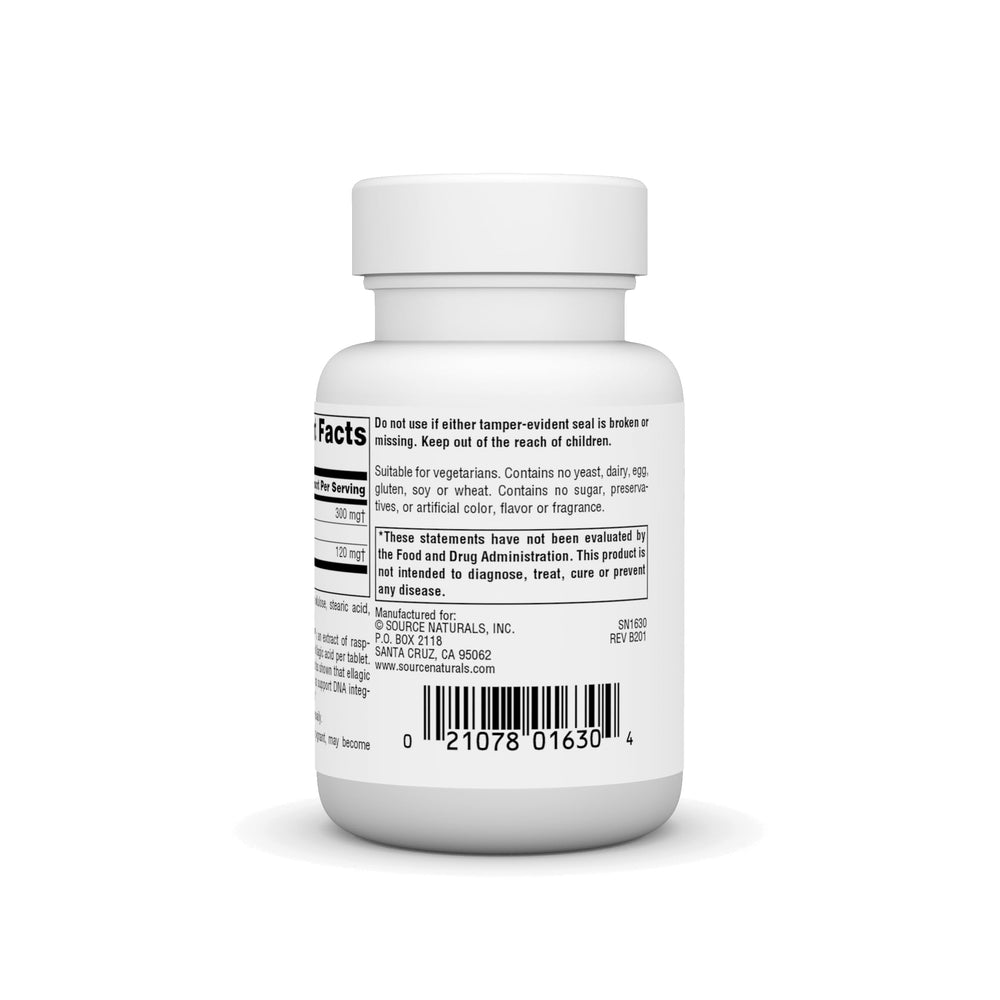Graphic showing ellagitannins and ellagic acid antioxidant concept
