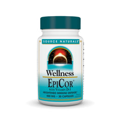 Hero image: bottle of Source Naturals EpiCor with Vitamin D-3 - 30 capsules