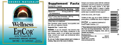Front label of Source Naturals EpiCor with Vitamin D-3 - 30 capsules