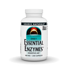 Bottle of Source Naturals Essential Enzymes 500mg Bio-Aligned Multi-Enzyme Supplement