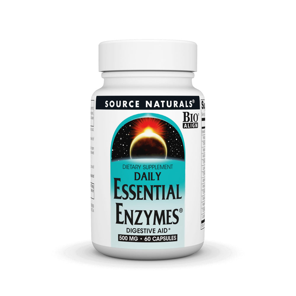 Source Naturals Essential Enzymes 500mg bottle – hero image