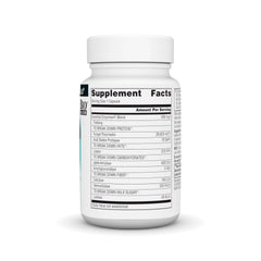 Digestive enzyme supplement packaging shown for digestion support