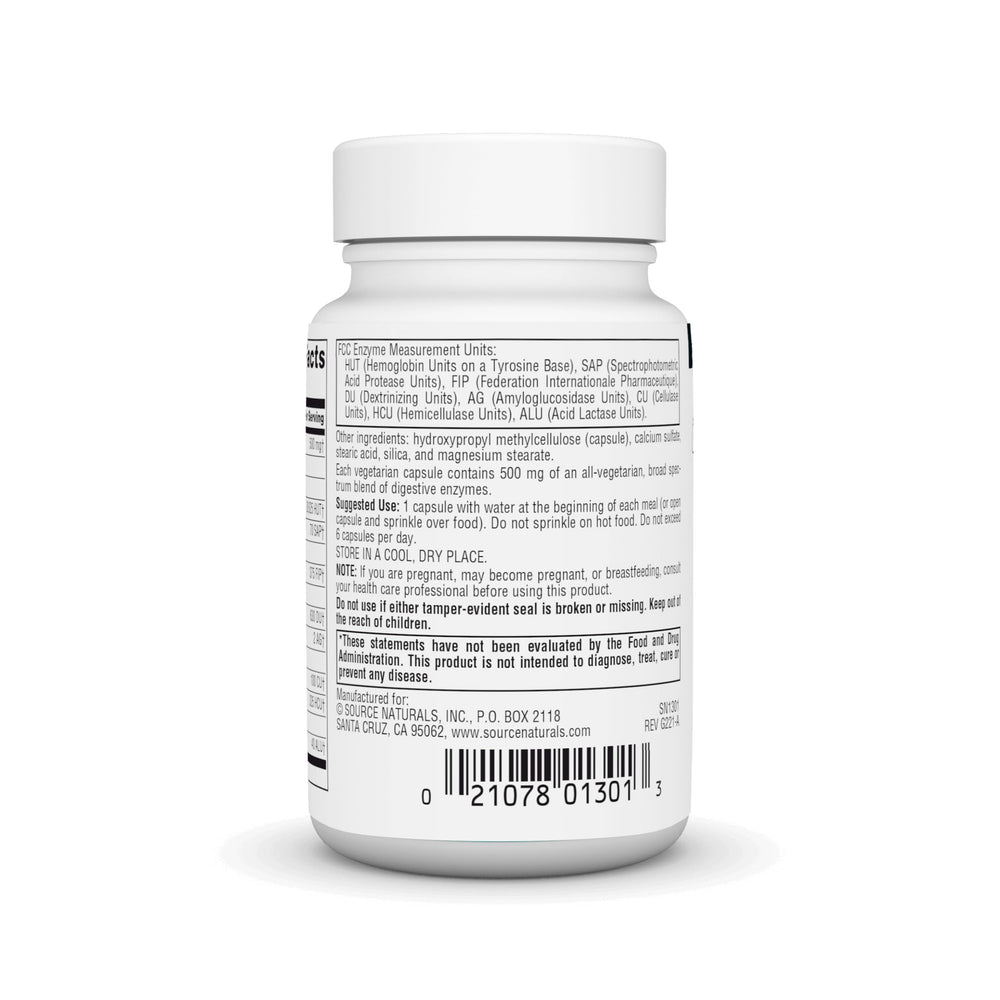 60 vegetarian capsules of Source Naturals Essential Enzymes