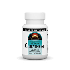 Bottle label for Source Naturals Glutathione Complex with 50 mg per tablet