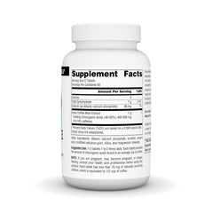 Supplement facts panel for Source Naturals Green Coffee Extract