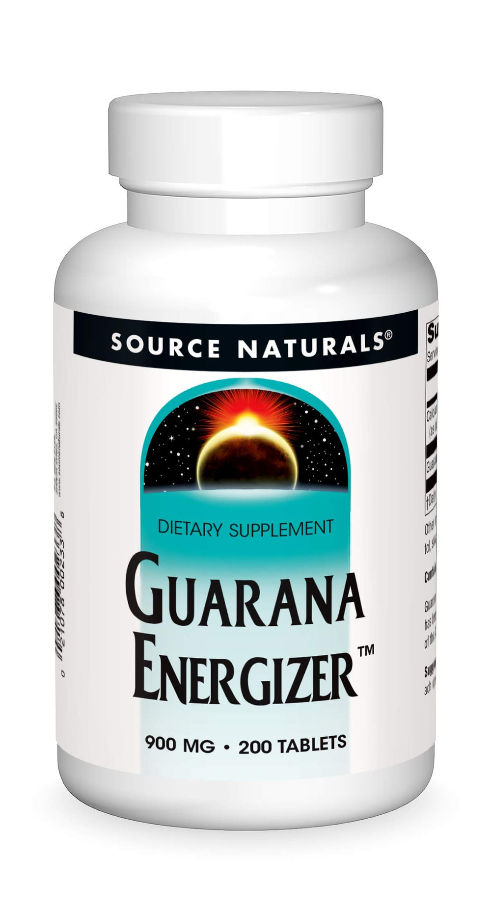 Source Naturals Guarana Energizer bottle front for daily natural energy support.