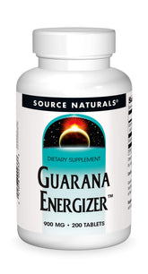 Source Naturals Guarana Energizer bottle front for daily natural energy support.