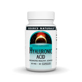 Bottle label of Source Naturals Hyaluronic Acid 50mg 60 capsules