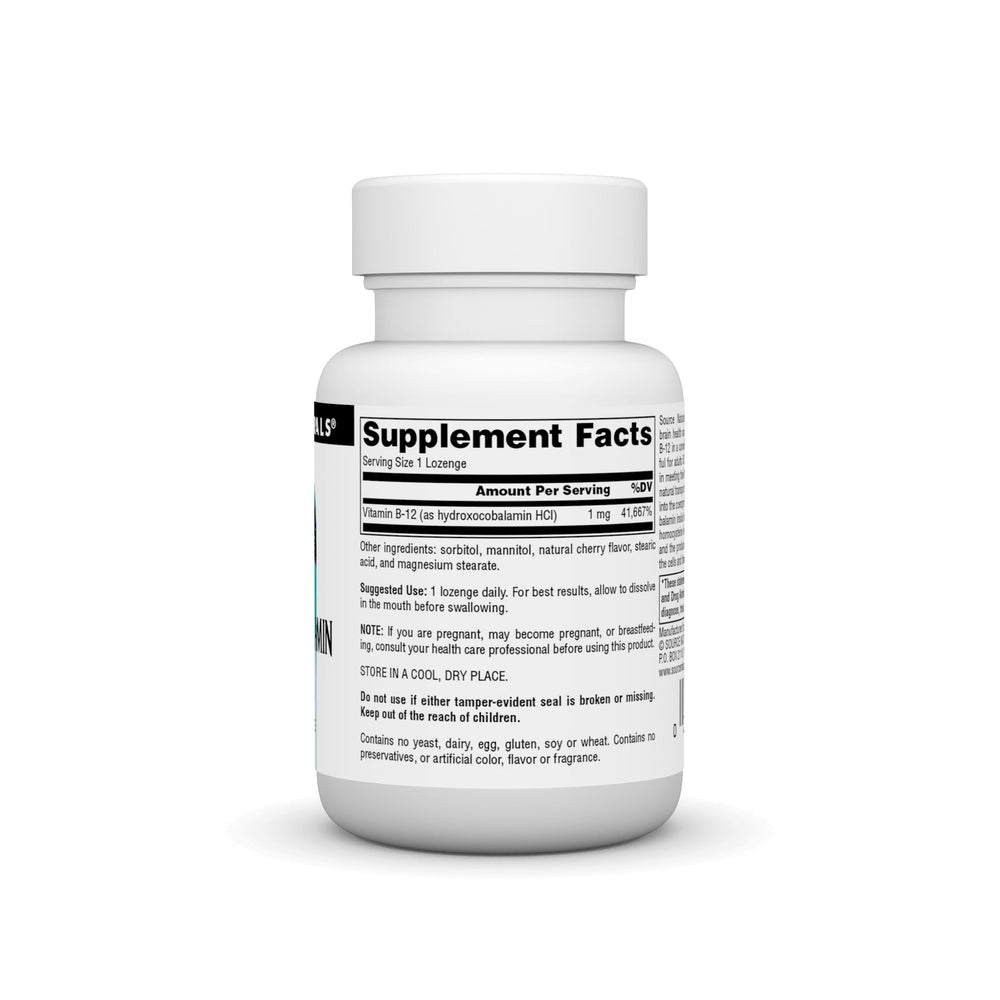 Graphic highlighting brain health and energy support from B-12 lozenges