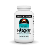 Bottle label for Source Naturals L-Arginine Free Form 1000 mg