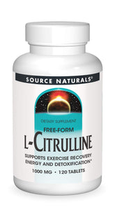 Source Naturals L-Citrulline 1000mg bottle shows potential support for athletic performance