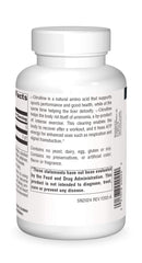 Source Naturals L-Citrulline label highlights ingredients and 1000mg per tablet