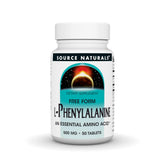 Front view of Source Naturals L-Phenylalanine Free Form 50 Tablets bottle