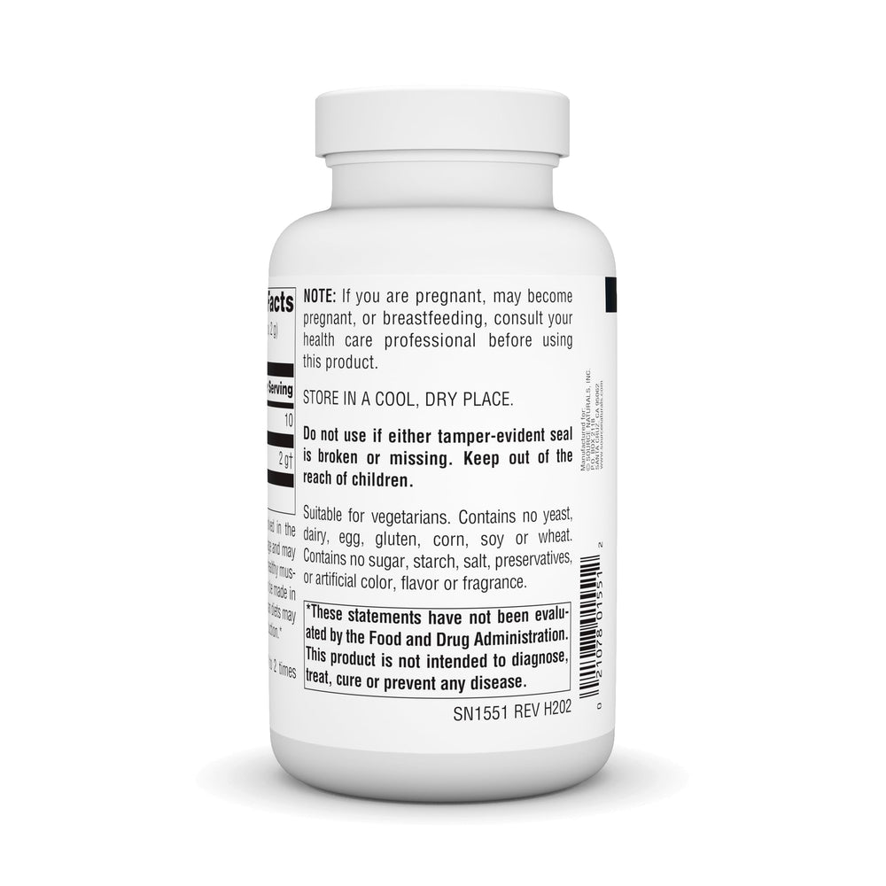 Nutrition facts label for Source Naturals L-Proline Powder