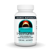 Bottle of Source Naturals L-Tryptophan with Vitamin B-6 1000 mg – 60 tablets